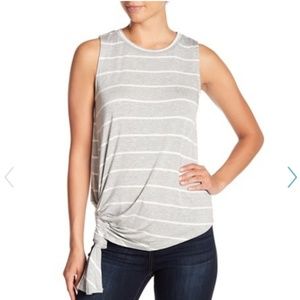 Gray Side Tie Tank